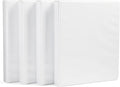 Amazon Basics 3-Ring Binder, 1-Inch - White, 4-Pack