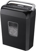 Bonsaii 6-Sheet Crosscut Paper Shredder for Home Use, Small Paper Shredder for Home Office, Portable Document Shredder with 3.4 Gal Wastebasket (C237-B)