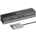 16 Ports KVM Switch HDMI 4K@60Hz EDID Simulation,1U Rack Mount USB 3.0 HDMI KVM Switch for 16 Computers/Servers, with 6 USB3.0 Port,TF/SD,Audio RS232, Wired Remote & 12V Power + 16 USB Cable Included