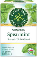 Traditional Medicinals - Organic Spearmint Herbal Tea (Pack of 1) - Refreshing and Minty - 16 Tea Bags Total