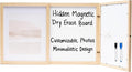 Dry Erase Board with Photo Frame Cover - Magnetic Whiteboard for Wall Hidden Behind Picture, Vision Board 15x24 for Home Office, Kitchen Family Planner with Markers Included