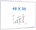 Magnetic White Board, Maxtek 48 X 36 Inches Dry Erase Board for Wall, Large WhiteBoard Wall-Mounted Silver Aluminum Frame for Homeschool, Office, Classroom