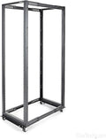StarTech 42U 4-Post Server Rack, 19in Open Frame Rack with 40in (101cm) Mounting Depth and 1323lb (600kg) Weight Capacity, Mobile or Floor Mount IT Rack