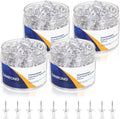 800 PCS Clear Push Pins, Standard Thumb Tacks for Bulletin Board, Steel Point and Clear Plastic Head, Pin Tacks for Wall Cork Board Maps Photos Calendar Hangings, Office School Supplies