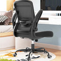 Office Chair, Ergonomic Desk Chair with Adjustable Lumbar Support & Seat Height, High Back Mesh Computer Chair with Flip-up Armrests Task Chairs (Modern, Black)