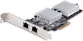 StarTech.com 2-Port 10GbE PCIe Network Adapter Card, Network Card for PCs/Servers, Six-Speed PCIe Ethernet Card with Jumbo Frame Support, NIC/LAN Interface Card, 10GBASE-T and NBASE-T (ST10GSPEXNDP2)