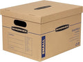 Bankers Box SmoothMove Moving Boxes with No-Tape Assembly, Lift -Off Lids And Easy-Carry Handles, 10" x 12" x 15", 10 Pack (7714219)