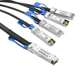 100G QSFP28 Breakout DAC-100GBase QSFP28 to 4 x 25G SFP28 Passive Direct Attach Copper Breakout Cable for Cisco QSFP-4SFP25G-CU50CM,0.5m (2ft)
